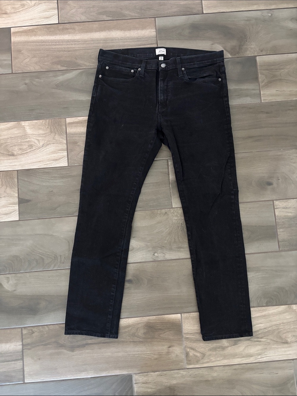 J. Crew 484 Slim Straight Jeans in Black
